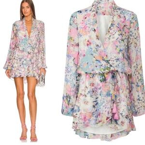 Rococo Sand Pastel Floral Wrap Dress